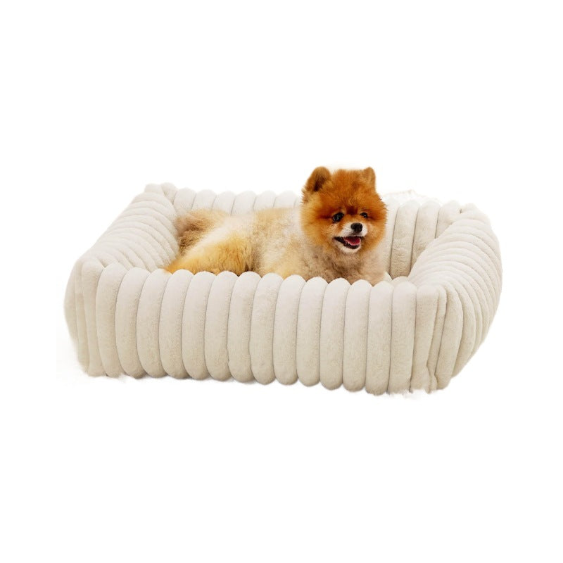 The All-Season Warm Plush Pet Bed: A Cozy Haven for Your Furry Friend