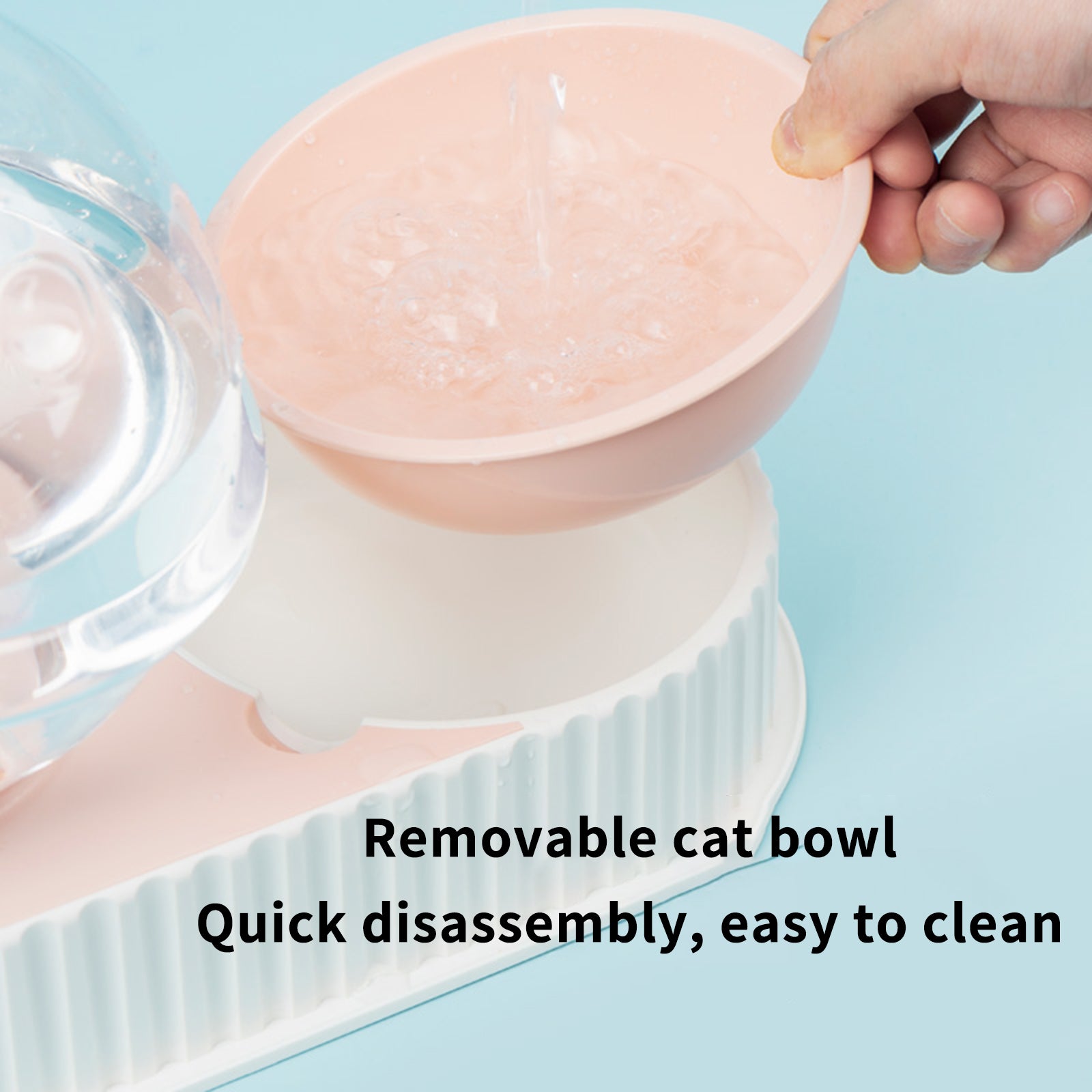 Plastic Pet Feeding Drinkers Automatic Feeder