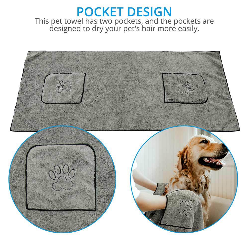 Super Absorbent Pet Dog Bathrobe Bath Towel