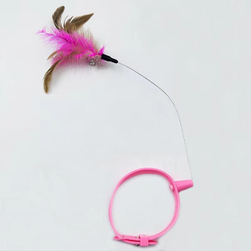 Cat Feather Collar Toys With Bell