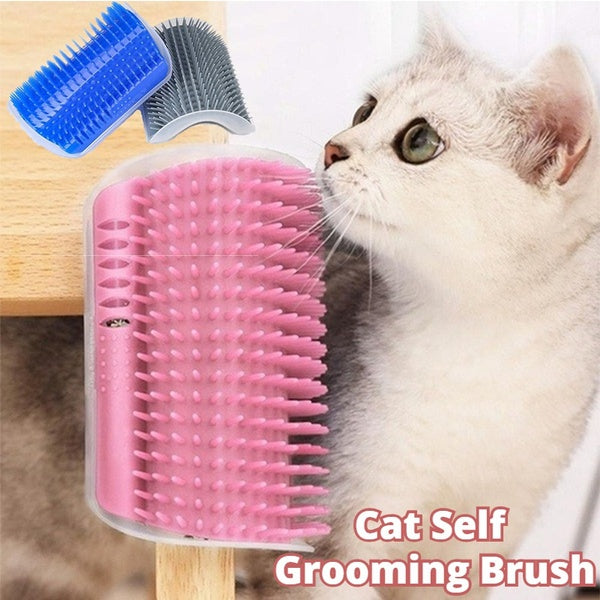Cat Self-Grooming Brush Rubbing Device
