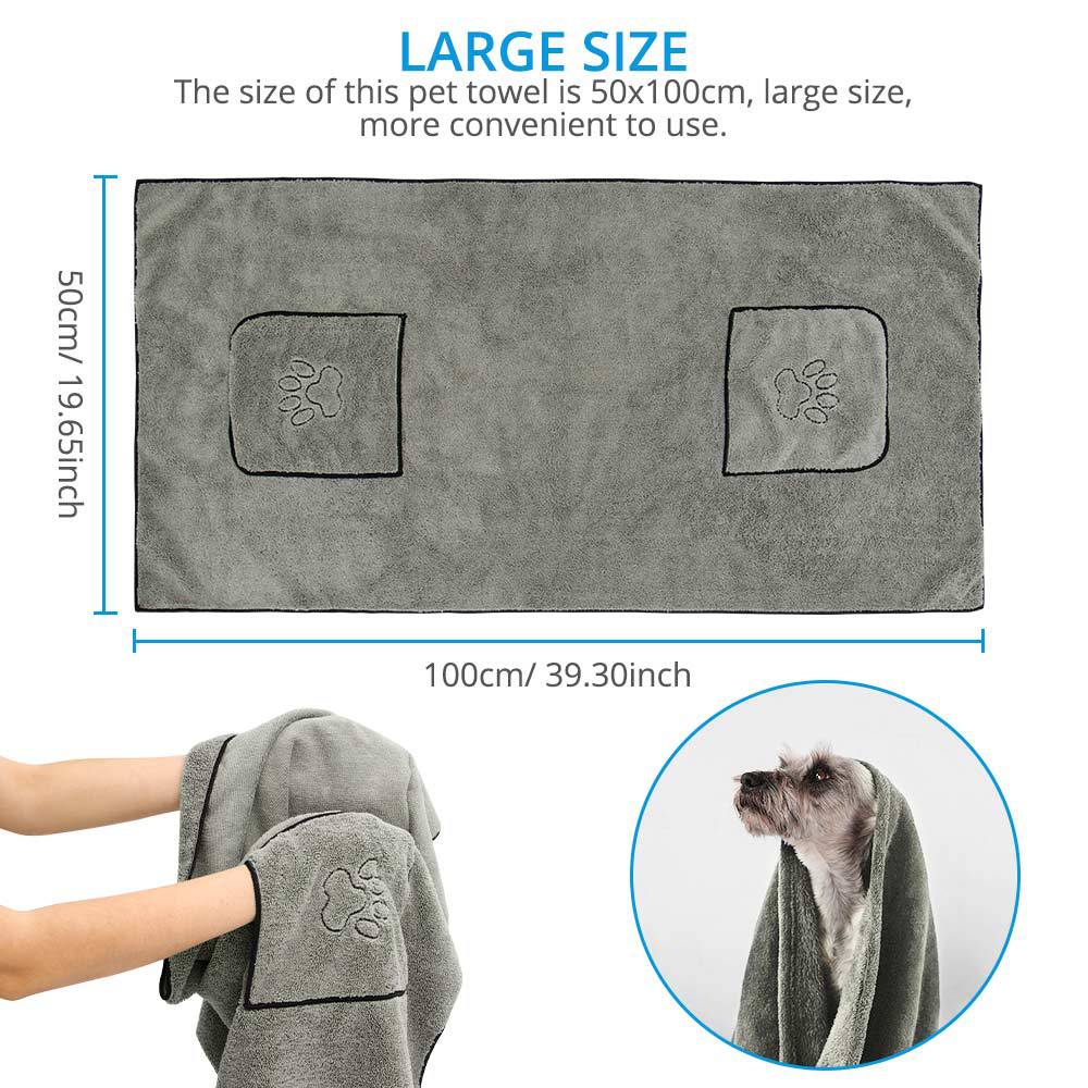 Super Absorbent Pet Dog Bathrobe Bath Towel
