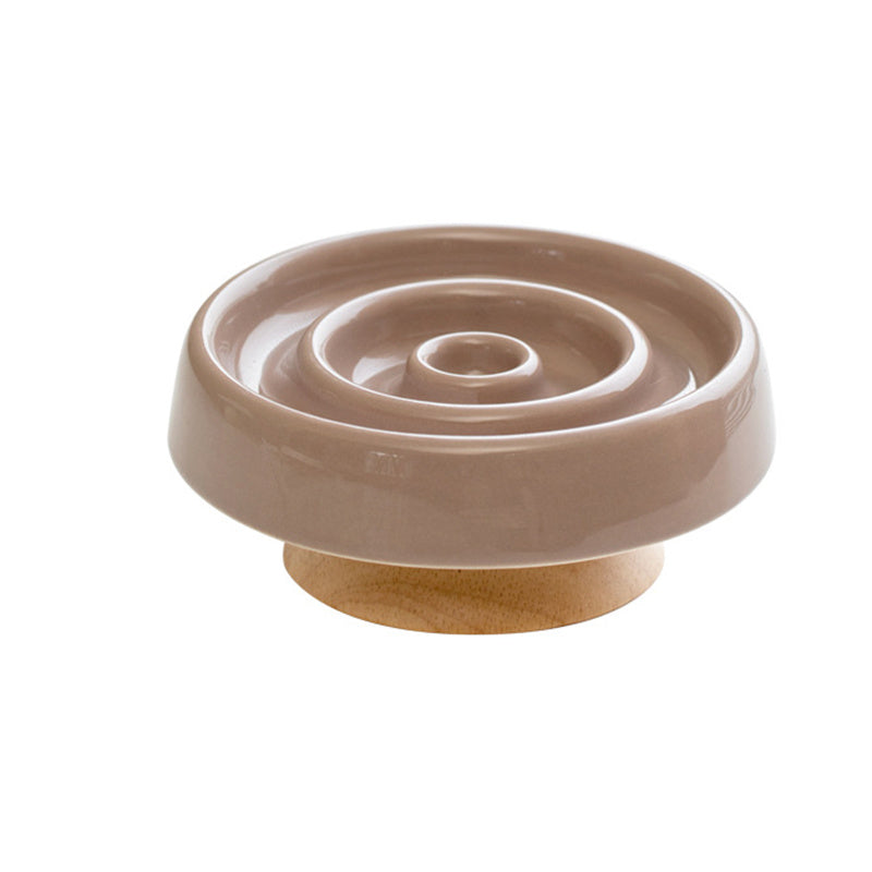 Ceramic Dog Slow Feeder Bowl Anti-Gulping