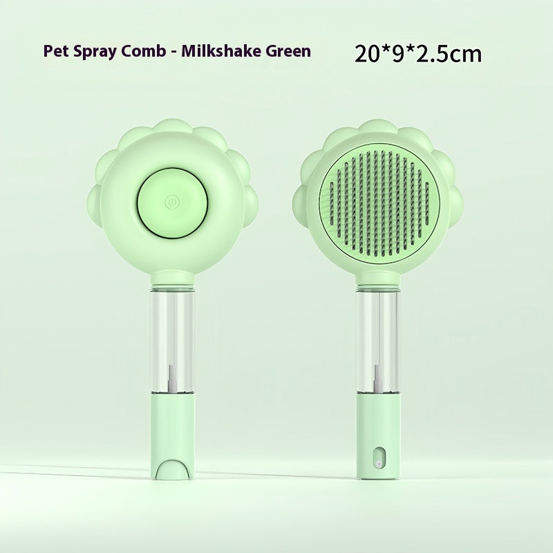 Self Cleaning Dog Brush Comb With Spray
