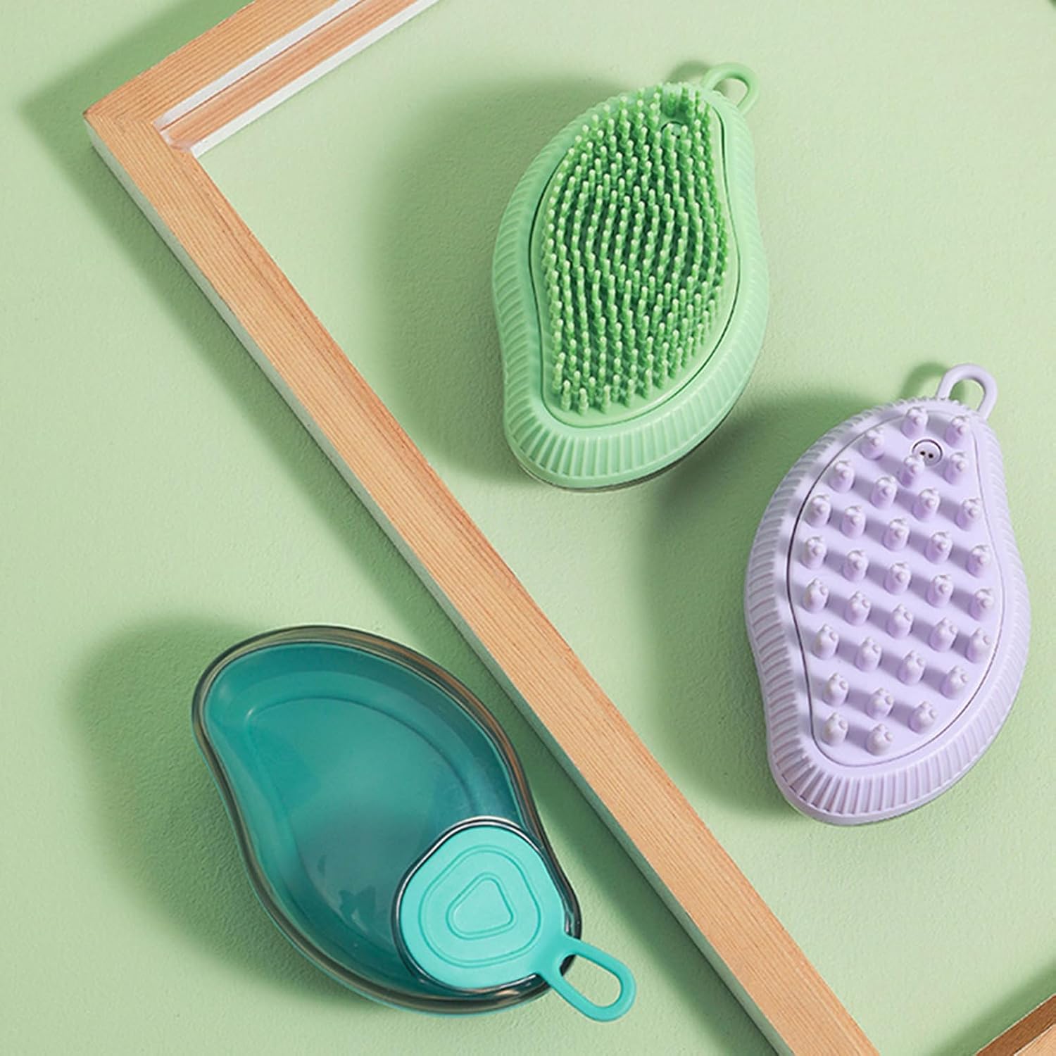 Dog Bath Brush With Soap Dispenser