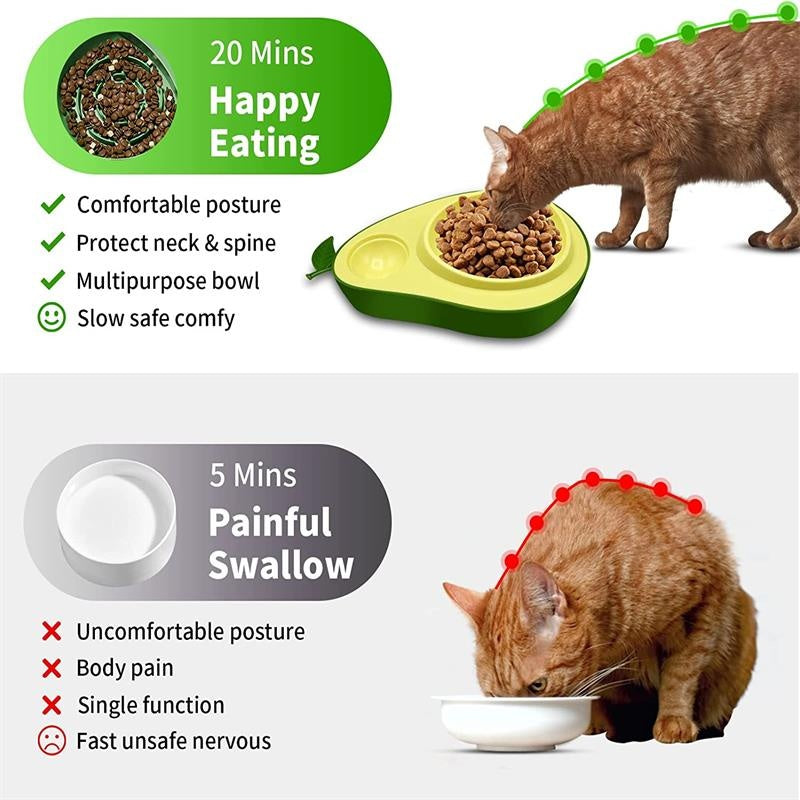 Avocado Shape Slow Food Feeding Bowl