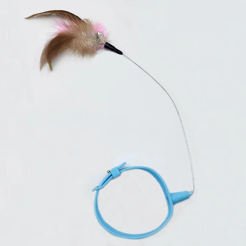 Cat Feather Collar Toys With Bell