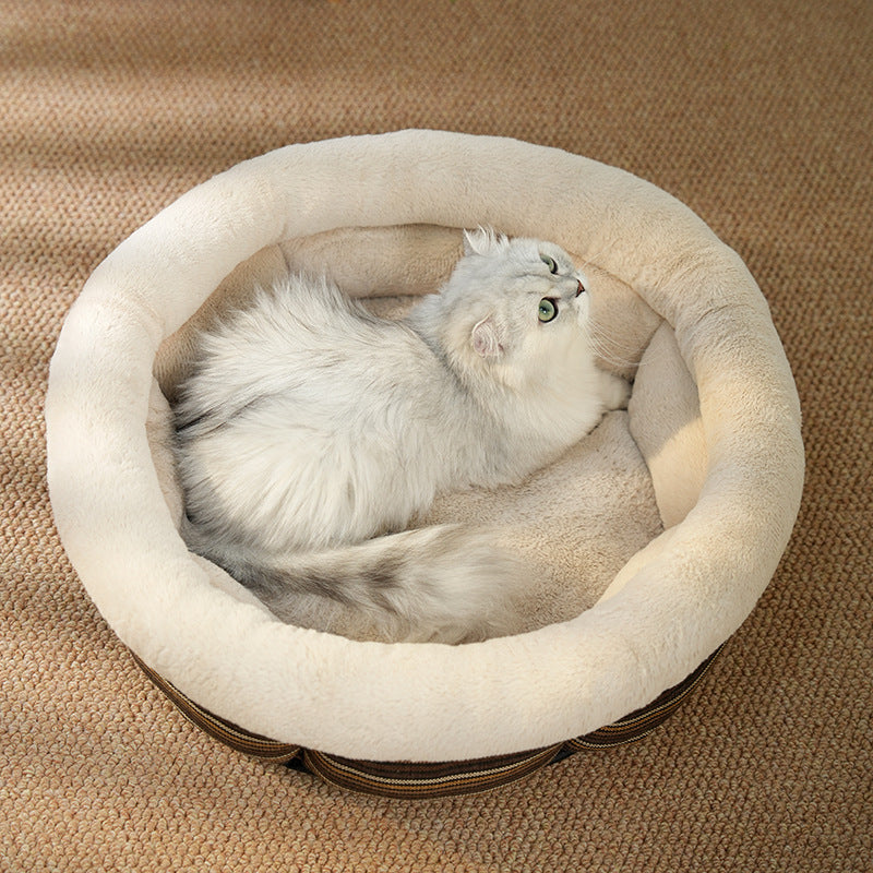 Dog Mat Pet Bed Linen Round Non-slip