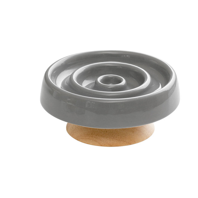 Ceramic Dog Slow Feeder Bowl Anti-Gulping